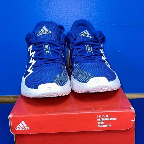 Size 10.5- Men’s Adidas D.O.N. Issue 2 Royal Blue White FW8514 Donovan Mitchell - Picture 3 of 8